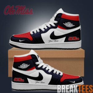 Ole Miss Rebels Special New Edition Custom AJ1 Shoes