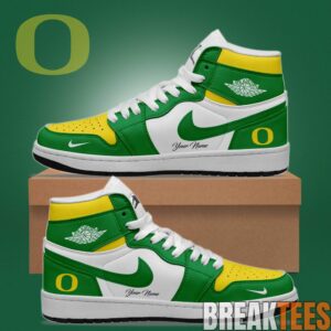 Oregon Ducks Special New Edition Custom AJ1 Shoes