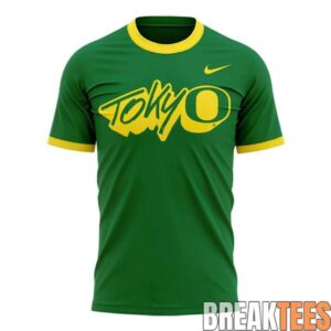 Oregon Ducks “Tokyo Oregon Football Showcase” Green Shirt 1