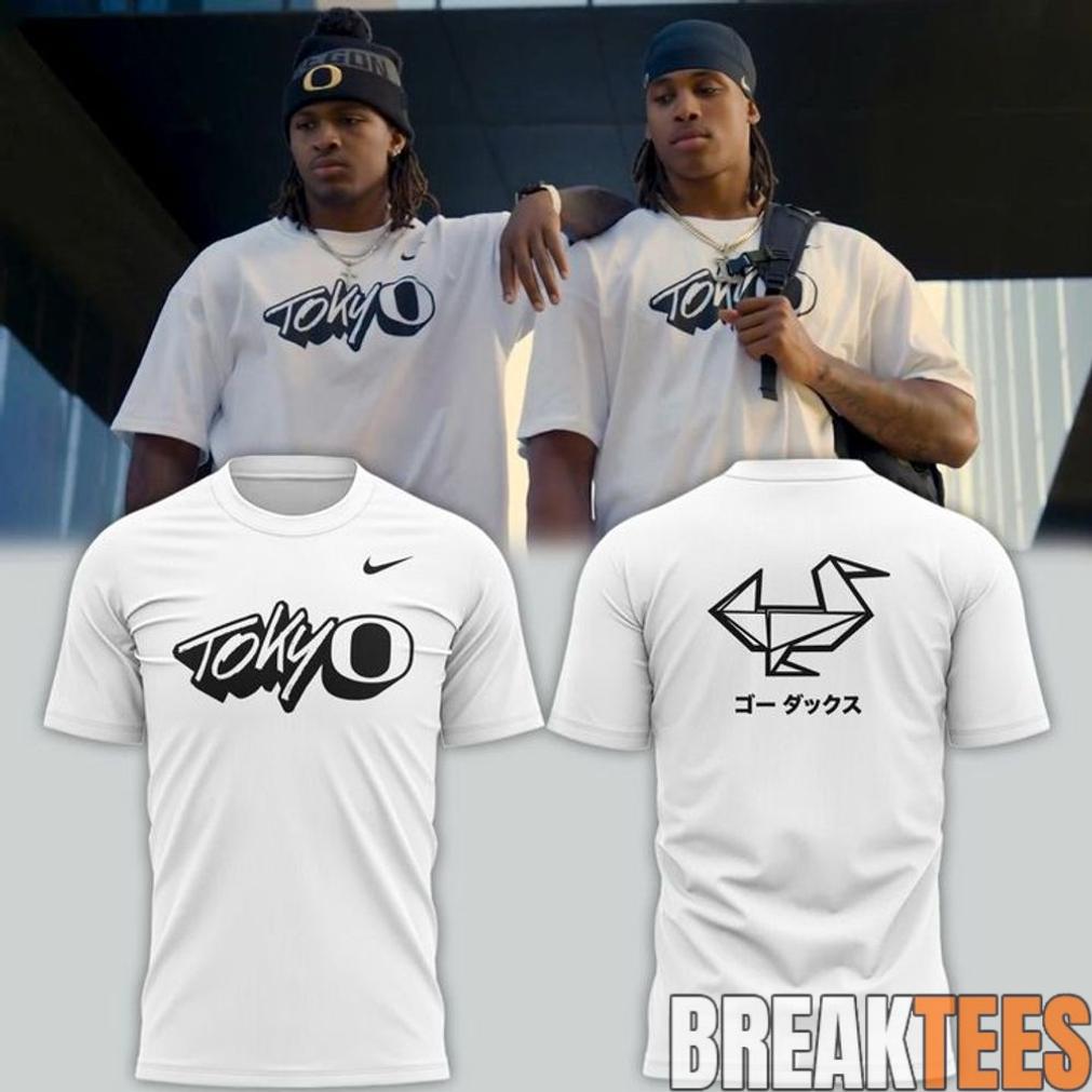 Oregon Ducks “Tokyo Oregon Football Showcase” White Shirt Oregon Ducks “Tokyo Oregon Football Showcase” White Shirt