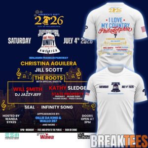 Philadelphia Phillies Celebrate America’s 250th Birthday in Philly White Shirt