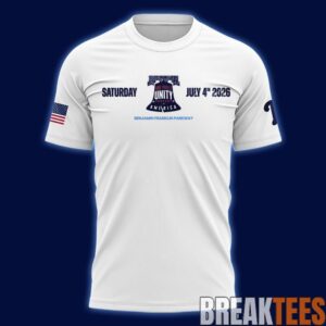 Philadelphia Phillies Celebrate America’s 250th Birthday in Philly White Shirt 1
