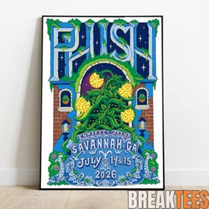 Phish Summer Tour 2026 in Savannah, GA🎸🐠 Poster