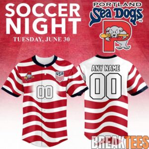Portland Sea Dogs x Team USA World Cup Soccer Night Baseball Jersey