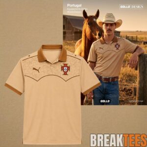 Portugal Dallas Concept Soccer Jersey Vintage Western Polo Shirt