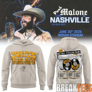 Post Malone Big Ass Stadium Tour 2026 With BigXthaPlug And Carter Faith Hoodie 3