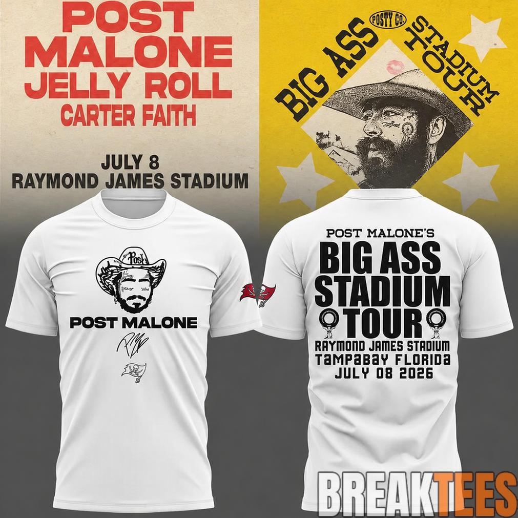 Post Malone Buccaneers Big Ass Stadium Tour 2026 T-Shirt Post Malone Buccaneers Big Ass Stadium Tour 2026 T-Shirt