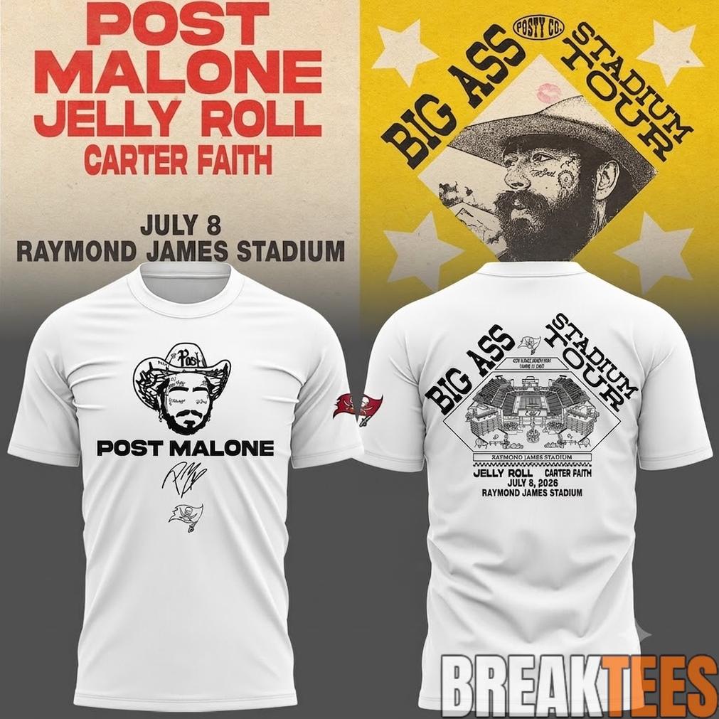 Post Malone Buccaneers Big Ass Stadium Tour 2026 T-Shirt Post Malone Buccaneers Big Ass Stadium Tour 2026 T-Shirt