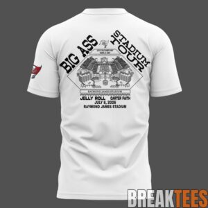 Post Malone Tampa Bay Buccaneers Big Ass Stadium Tour 2026 White Shirt 2