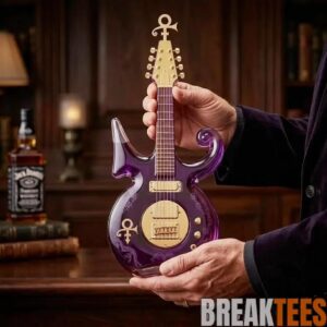 Prince Purple Music Legend Guitar-Shaped Commemorative Whiskey Bottle 1