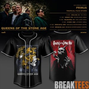 Queens of The Stone Age Australia Tour 2026 Special Baseball Jersey 1