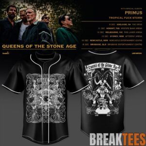Queens of The Stone Age Australia Tour 2026 Special Baseball Jersey 3
