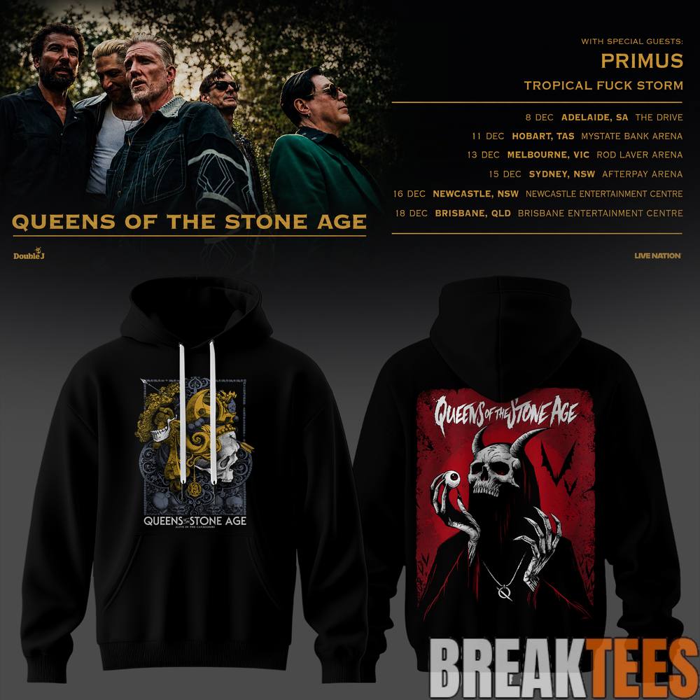 Queens of The Stone Age Australia Tour 2026 Special Hoodie Queens of The Stone Age Australia Tour 2026 Special Hoodie