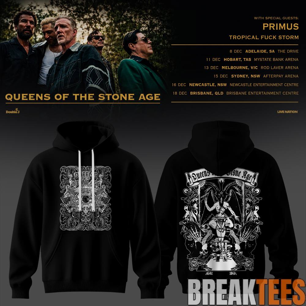 Queens of The Stone Age Australia Tour 2026 Special Hoodie Queens of The Stone Age Australia Tour 2026 Special Hoodie