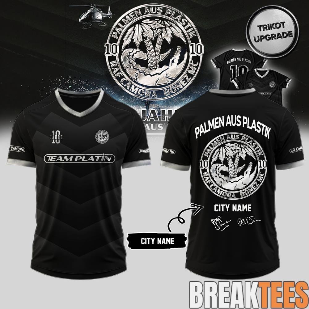 RAF Camora & Bonez MC “10 Jahre Palmen aus Plastik Tour” Signature Custom Football Jersey RAF Camora & Bonez MC “10 Jahre Palmen aus Plastik Tour” Signature Custom Football Jersey