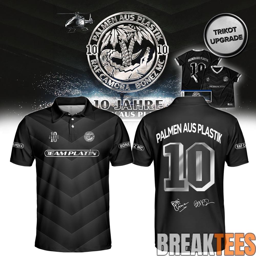 RAF Camora & Bonez MC “10 Jahre Palmen aus Plastik Tour” Signature Polo Shirt RAF Camora & Bonez MC “10 Jahre Palmen aus Plastik Tour” Signature Polo Shirt