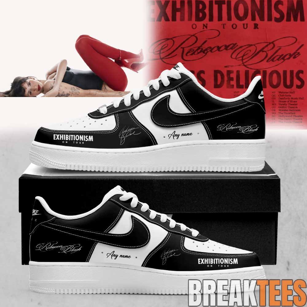 Rebecca Black EXHIBITIONISM ON TOUR 2026 Signature Custom Air Force 1 Shoes Rebecca Black EXHIBITIONISM ON TOUR 2026 Signature Custom Air Force 1 Shoes