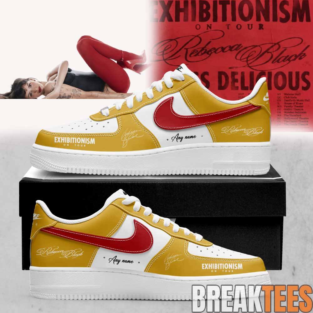 Rebecca Black EXHIBITIONISM ON TOUR 2026 Signature Custom Air Force 1 Shoes Rebecca Black EXHIBITIONISM ON TOUR 2026 Signature Custom Air Force 1 Shoes