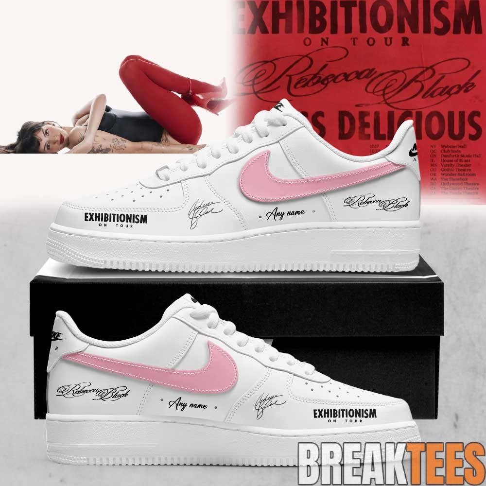 Rebecca Black EXHIBITIONISM ON TOUR 2026 Signature Custom Air Force 1 Shoes Rebecca Black EXHIBITIONISM ON TOUR 2026 Signature Custom Air Force 1 Shoes