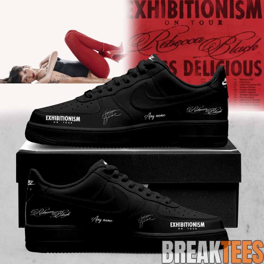Rebecca Black EXHIBITIONISM ON TOUR 2026 Signature Custom Air Force 1 Shoes Rebecca Black EXHIBITIONISM ON TOUR 2026 Signature Custom Air Force 1 Shoes