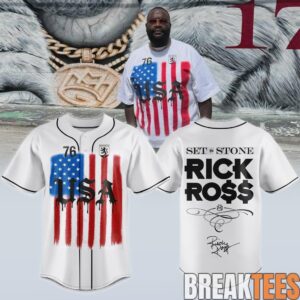 Rick Ross ”Set In Stone” Album Special Baseball Jersey 1