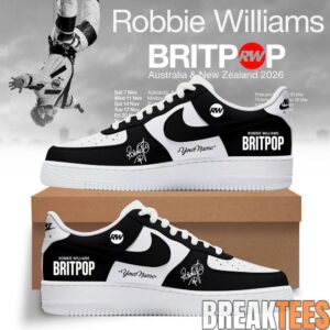 Robbie Williams BRITPOP AU-NZ Tour 2026 Air Force 1 Shoes