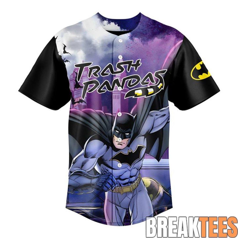 Rocket City Trash Pandas x Batman Superhero Night 2026 Special Baseball Jersey Rocket City Trash Pandas x Batman Superhero Night 2026 Special Baseball Jersey