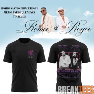 Romeo Santos & Prince Royce Mejor Tarde Que Nunca Tour 2026 Shirt 1