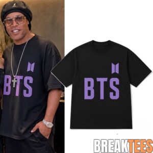 Ronaldinho Brasil BTS Purple Logo Black Shirt