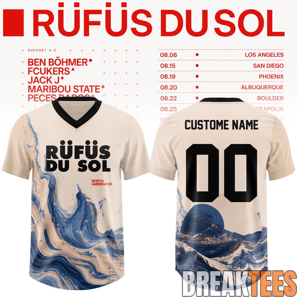 Rufus Du Sol 2026 Tour Football Jersey Edition Rufus Du Sol 2026 Tour Football Jersey Edition
