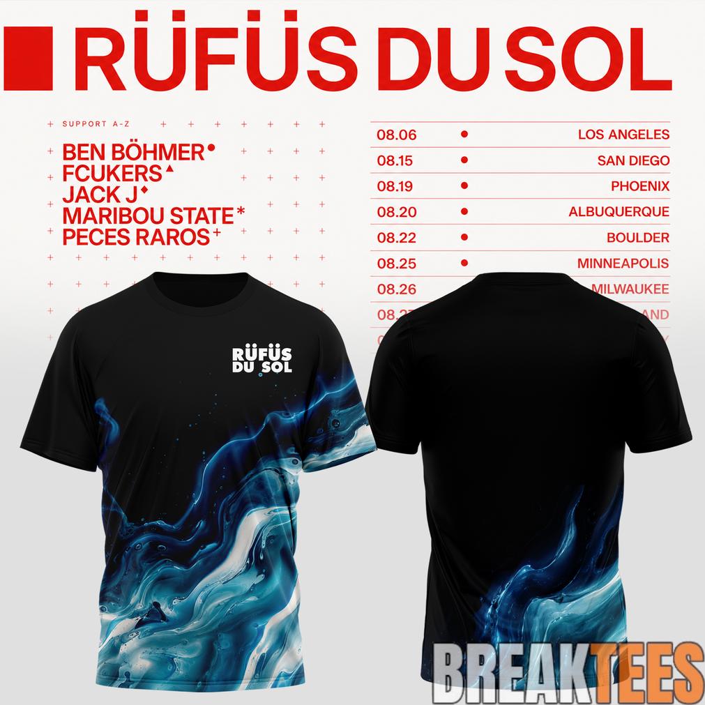 Rufus Du Sol 2026 Tour T-Shirt Special Edition Rufus Du Sol 2026 Tour T-Shirt Special Edition