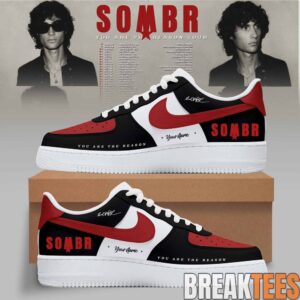 SOMBR You Are The Reason Tour Black Swoosh Custom Edition AF1 Shoes