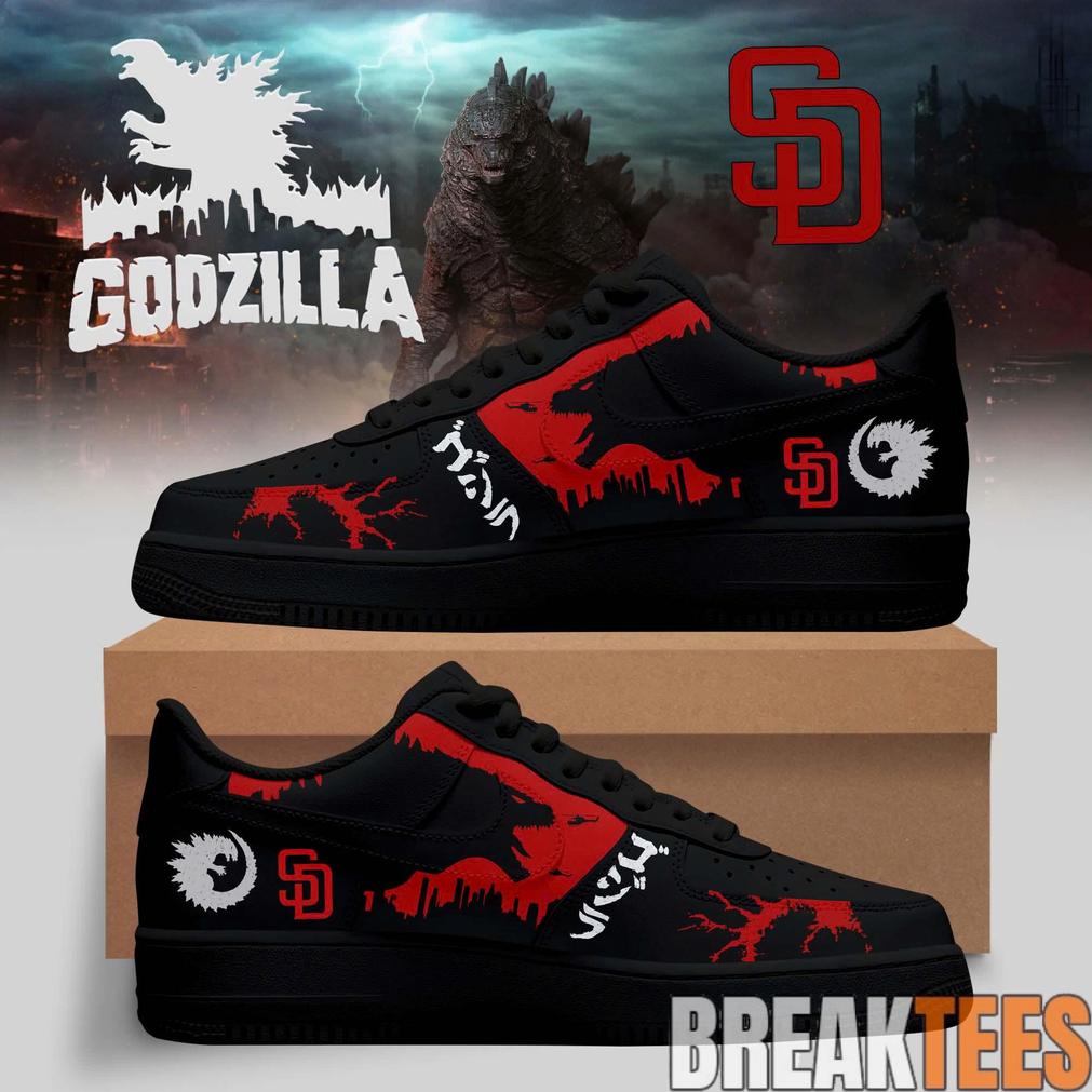 San Diego Padres x Godzilla Special AF1 Shoes San Diego Padres x Godzilla Special AF1 Shoes