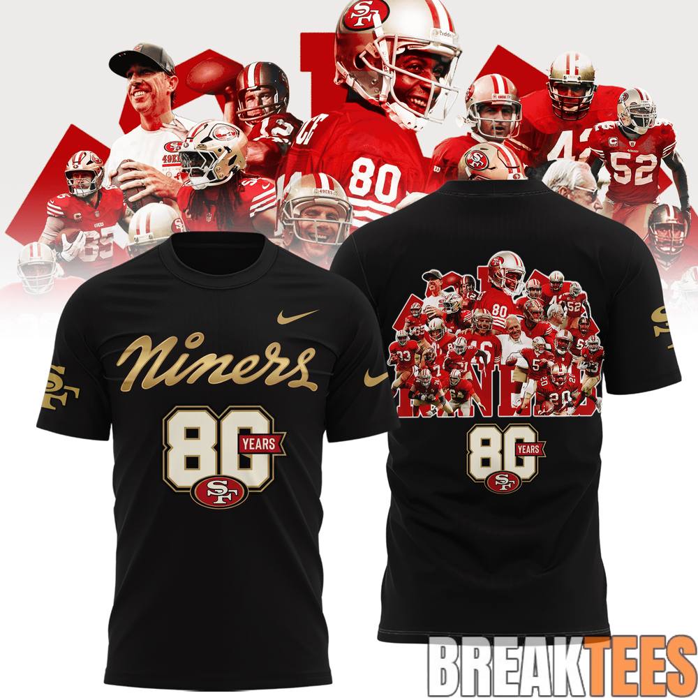 San Francisco 49ers 80th Anniversary T-Shirt San Francisco 49ers 80th Anniversary T-Shirt