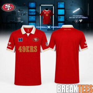 San Francisco 49ers Football x Football Collared Fan Top Polo Shirt