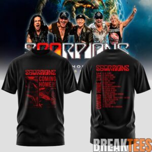Scorpions Coming Home 2026 World Tour Black T-Shirt 4