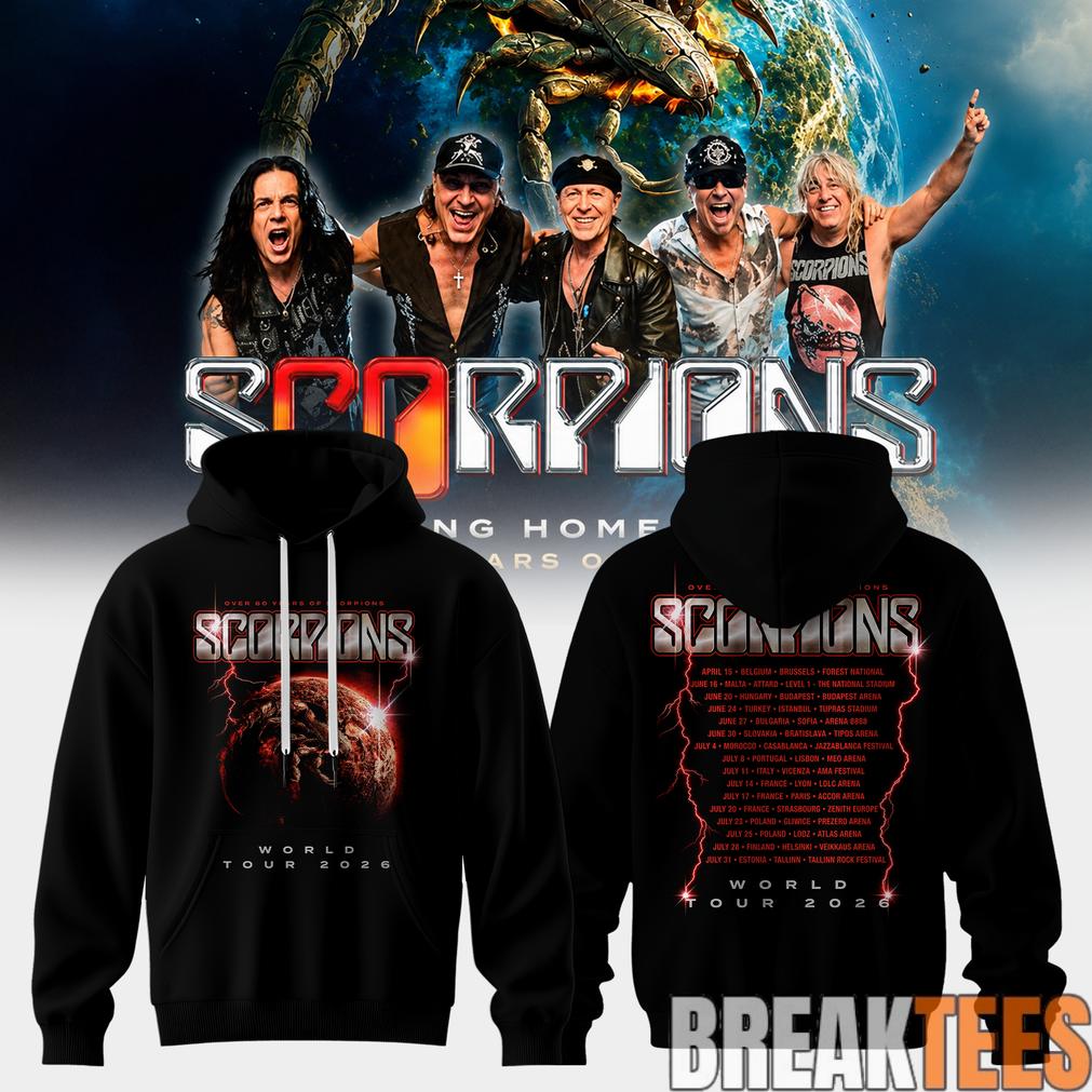 Scorpions Coming Home 2026 World Tour Hoodie Scorpions Coming Home 2026 World Tour Hoodie