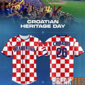 Seattle Mariners Croatian Heritage Day 2026 Baseball Jersey