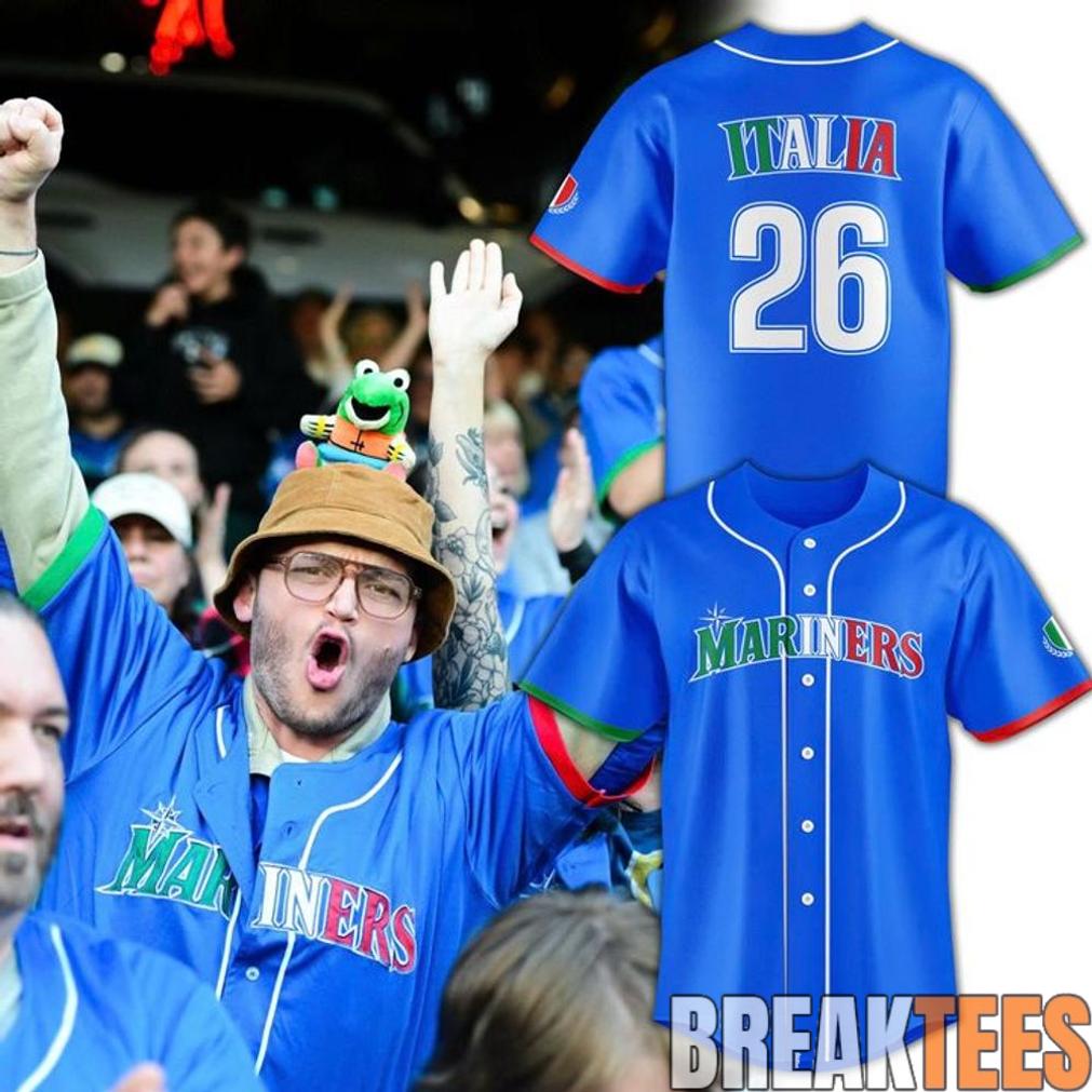 Seattle Mariners Italian Heritage 2026 Limited Edition Baseball Jersey Seattle Mariners Italian Heritage 2026 Limited Edition Baseball Jersey
