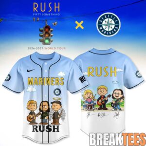 Seattle Mariners x RUSH ‘Fifty Something’ World Tour 2026 Baseball Jersey