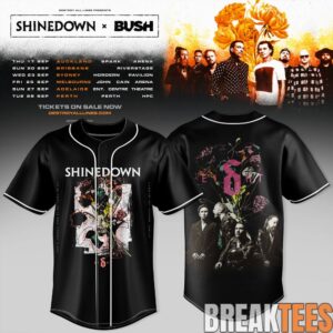 Shinedown x Bush Australia Tour Special Baseball Jersey 2