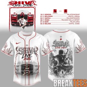 Shiva Live Tour 2026 Baseball Jersey 1 Shiva Live Tour 2026 Baseball Jersey 1