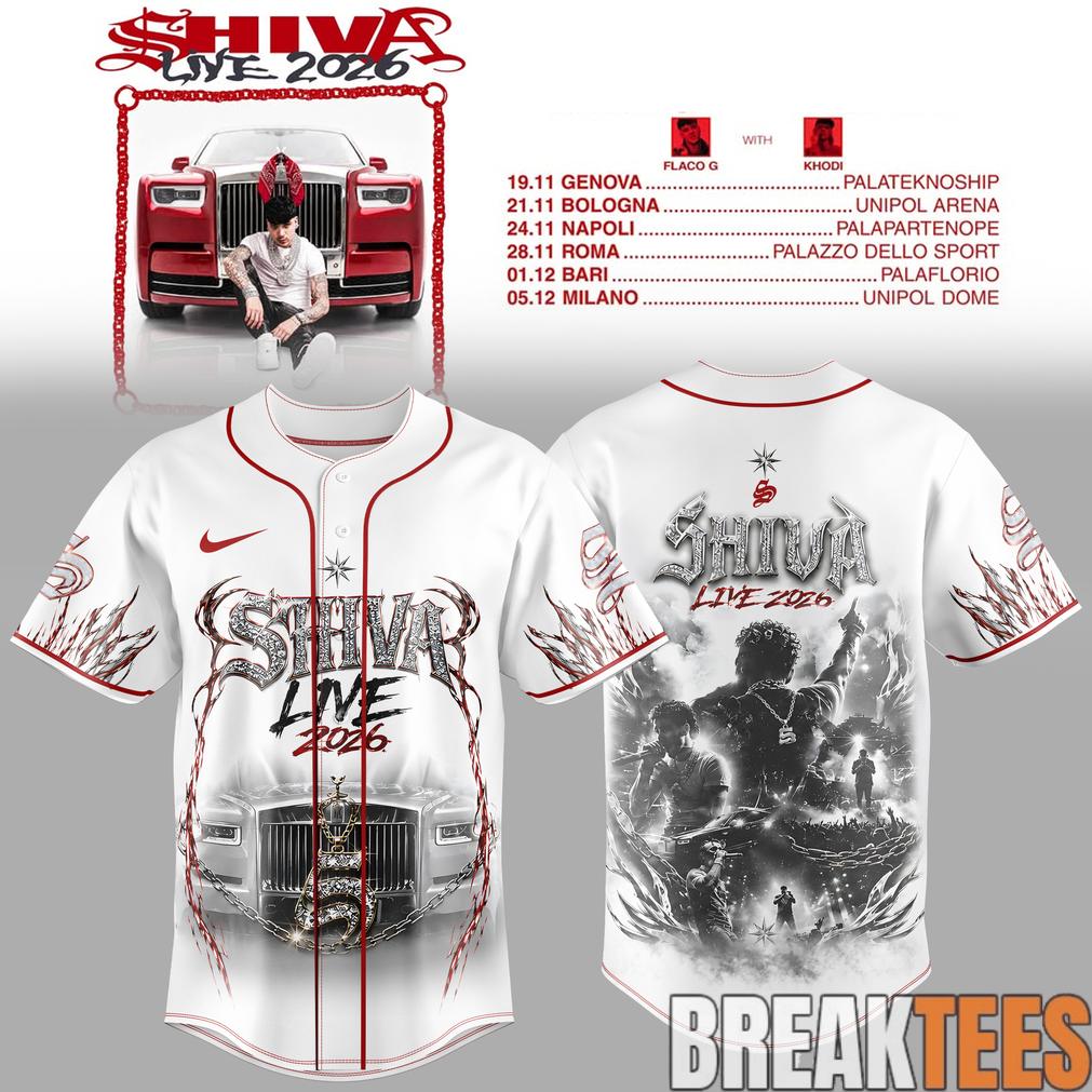 Shiva Live Tour 2026 Baseball Jersey Shiva Live Tour 2026 Baseball Jersey
