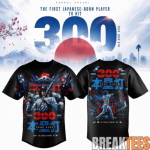 Shohei Ohtani LA Dodgers 300 Home Runs Jersey Mount Fuji Cherry Blossom Edition