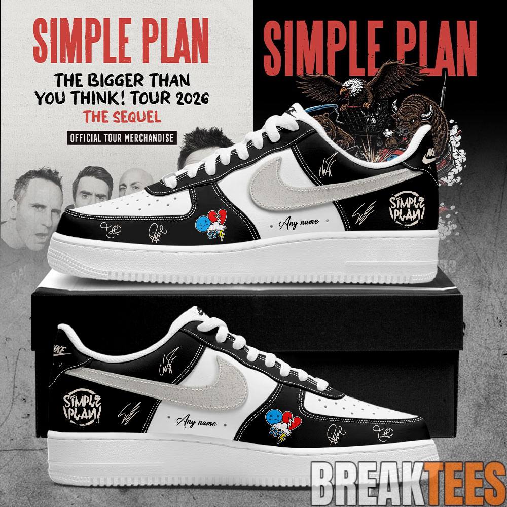 Simple Plan It’s time!! The sequel to our “Bigger Than You Think!” Tour 2026 Custom AF1 Shoes Simple Plan It’s time!! The sequel to our “Bigger Than You Think!” Tour 2026 Custom AF1 Shoes