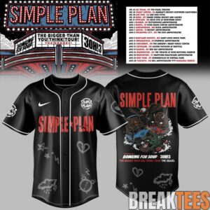 Simple Plan The Bigger Than You Think Tour Premium Baseball Jersey