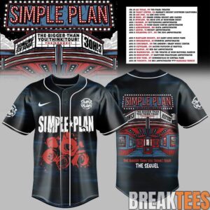 Simple Plan The Bigger Than You Think Tour Premium Baseball Jersey 1 Simple Plan The Bigger Than You Think Tour Premium Baseball Jersey 1