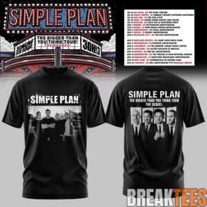 Simple Plan The Bigger Than You Think Tour Premium T-Shirt 1