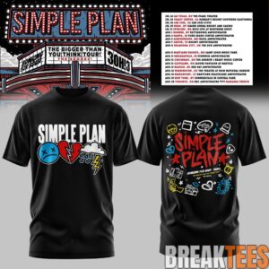 Simple Plan The Bigger Than You Think Tour Premium T-Shirt 2