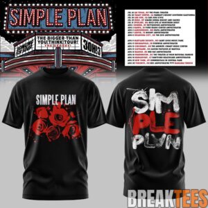 Simple Plan The Bigger Than You Think Tour Premium T-Shirt 3